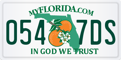 FL license plate 0547DS