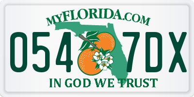FL license plate 0547DX