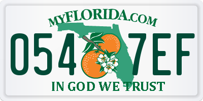 FL license plate 0547EF