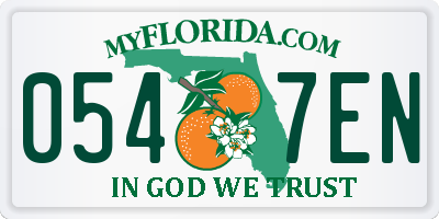FL license plate 0547EN