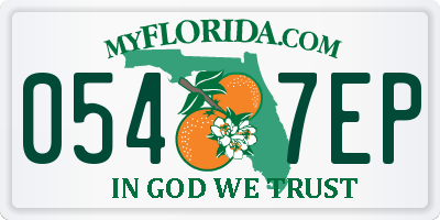 FL license plate 0547EP