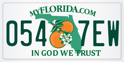 FL license plate 0547EW