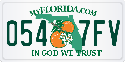 FL license plate 0547FV
