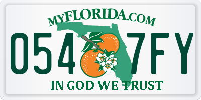 FL license plate 0547FY