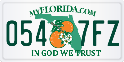 FL license plate 0547FZ