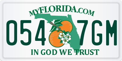FL license plate 0547GM