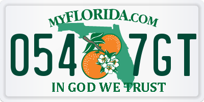 FL license plate 0547GT