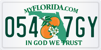 FL license plate 0547GY