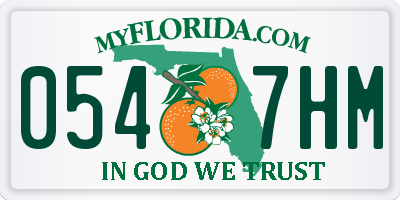FL license plate 0547HM