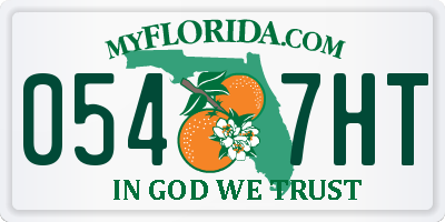 FL license plate 0547HT