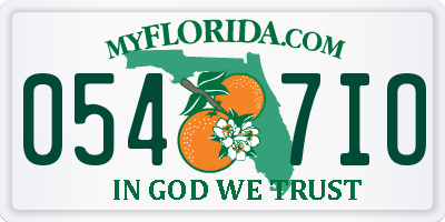 FL license plate 0547IO