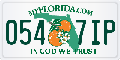 FL license plate 0547IP