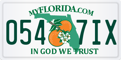 FL license plate 0547IX