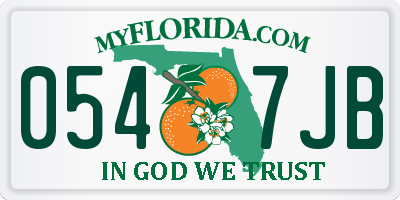 FL license plate 0547JB