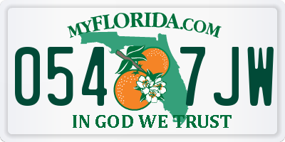FL license plate 0547JW