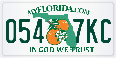 FL license plate 0547KC