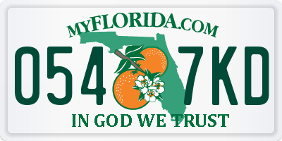 FL license plate 0547KD