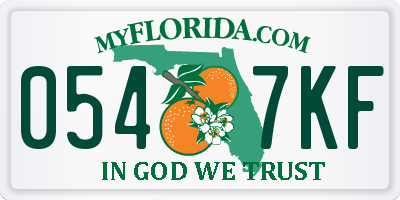 FL license plate 0547KF