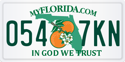 FL license plate 0547KN
