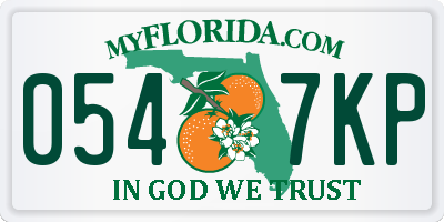 FL license plate 0547KP