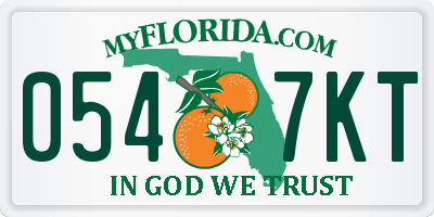 FL license plate 0547KT
