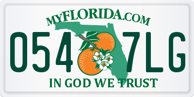FL license plate 0547LG