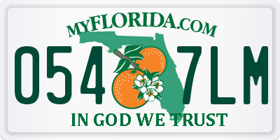 FL license plate 0547LM