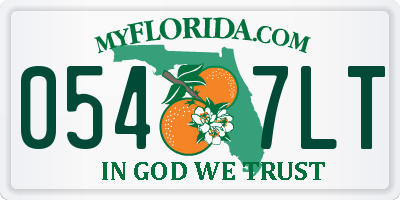 FL license plate 0547LT