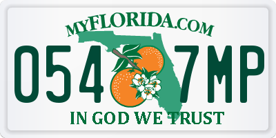 FL license plate 0547MP