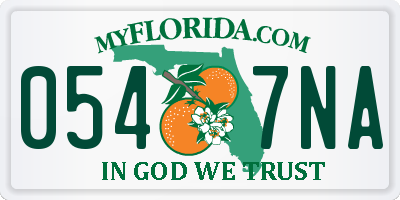 FL license plate 0547NA