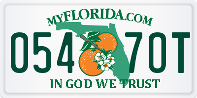 FL license plate 0547OT