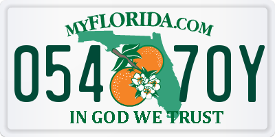 FL license plate 0547OY
