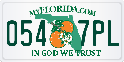 FL license plate 0547PL