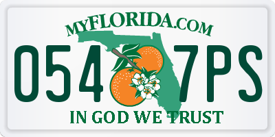 FL license plate 0547PS