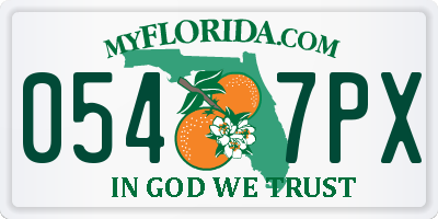FL license plate 0547PX