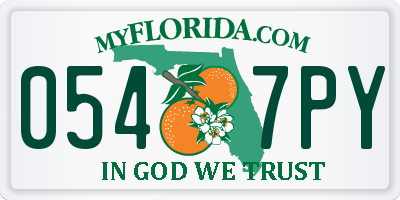 FL license plate 0547PY