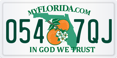 FL license plate 0547QJ