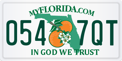 FL license plate 0547QT