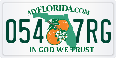 FL license plate 0547RG