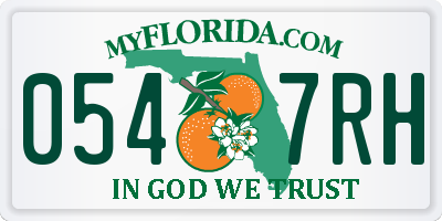 FL license plate 0547RH
