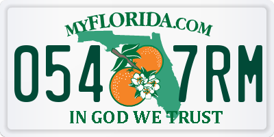 FL license plate 0547RM