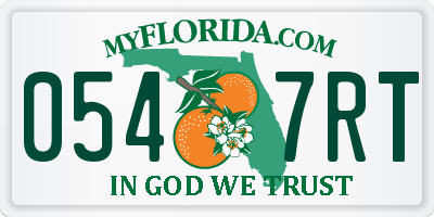 FL license plate 0547RT