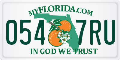 FL license plate 0547RU