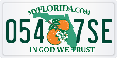 FL license plate 0547SE