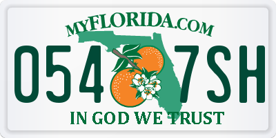 FL license plate 0547SH
