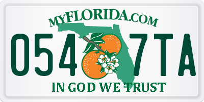 FL license plate 0547TA