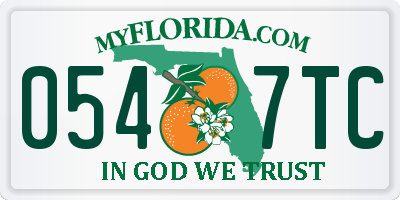FL license plate 0547TC