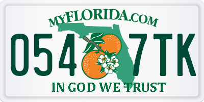 FL license plate 0547TK