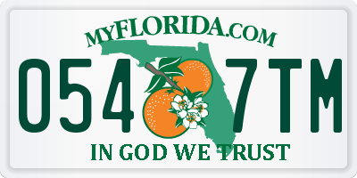 FL license plate 0547TM