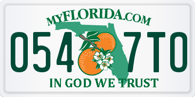 FL license plate 0547TO